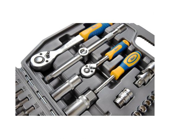 Набор инструмента 1/2 Dr и 1/4 Dr 94 предметов с 12 гранными головками KRAFT KT 700682 – изображение 7