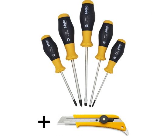 Набор отверток Felo SL/PH, 5 шт. + нож Акция 90095258 – изображение 7