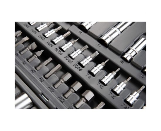 Набор инструмента 1/2 Dr и 1/4 Dr 94 предметов с 12 гранными головками KRAFT KT 700682 – изображение 8