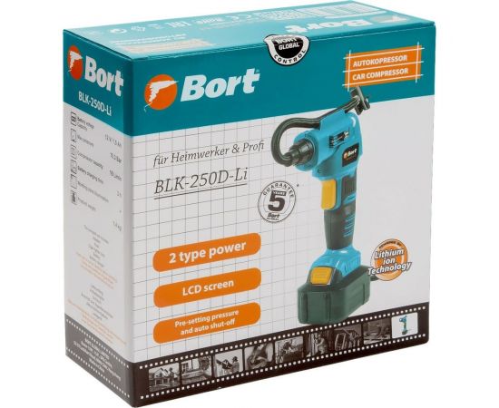 Автомобильный компрессор BORT BLK-250D-Li 93410884 – изображение 9
