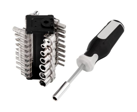 Отвертка с набором бит и головок KRANZ 31 предмет KR-12-4791 