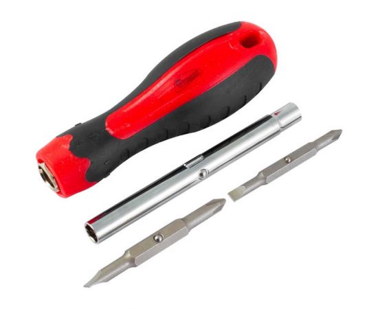 Переставная отвертка с двумя двухсторонними битами РемоКолор SL6*PH2; SL4*PH1 33-0-002 