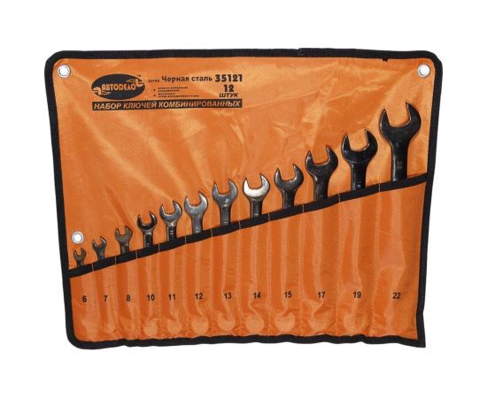 Набор комбинированных ключей Автоdело Черная Сталь 12 шт. 35121 13766 
