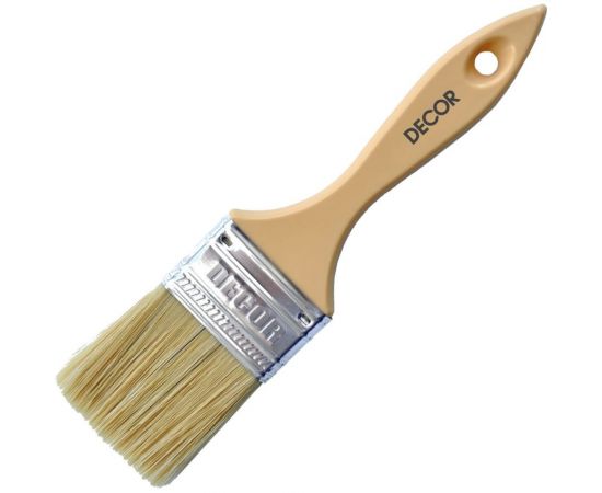 Кисть DECOR Неделька Четверг 50х14 мм, светлая смешанная щетина, пласт. ручка 126035 