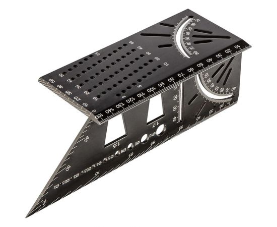 Многофункциональный разметочный V-образный угольник WOODWORK 215 мм, алюминиевый MGR-215 