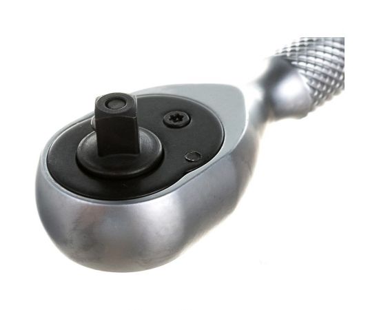 Реверсивная короткая трещотка с накаткой 1/4 L-90мм 72 зуба ROCKFORCE RF-802226 – изображение 2