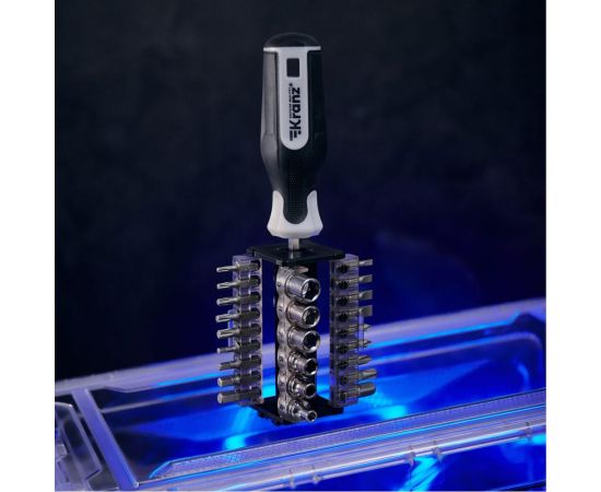 Отвертка с набором бит и головок KRANZ 31 предмет KR-12-4791 – изображение 2