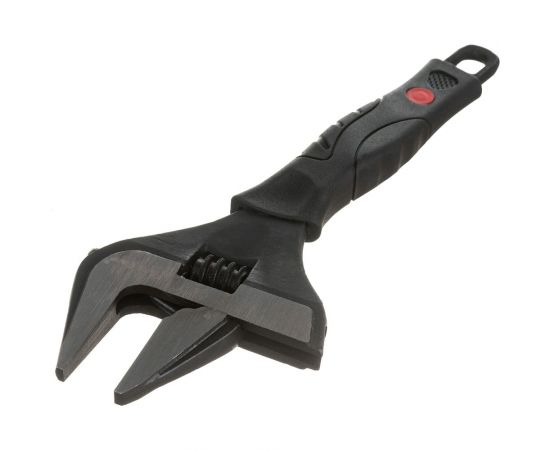 Разводной ключ Ремоколор двухкомпонентная рукоятка, тонкие губки, 250 мм, макс 0-50 мм 43-1-525 – изображение 2