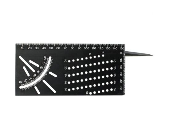 Многофункциональный разметочный V-образный угольник WOODWORK 215 мм, алюминиевый MGR-215 – изображение 3