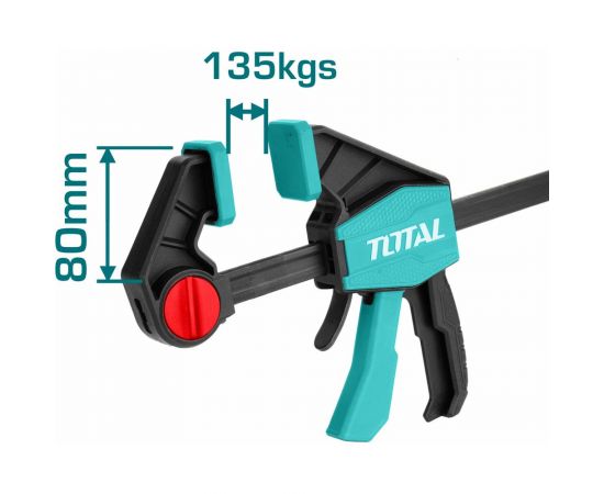 Быстрозажимная струбцина TOTAL THT1346803 – изображение 3