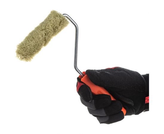 Валик DECOR Бравый прораб d 15 мм, ручка стандарт mini 100 мм ручка 100 мм удлин. стандарт mini 6 роликов 555-7110 – изображение 3