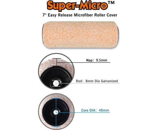 Малярный набор Rollingdog QUICKFIRE валик Super-Micro 180 мм, ворс 9,5 мм 2 шт 70206 – изображение 4