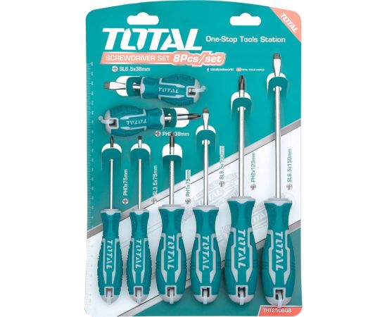 Набор отверток 8 шт. TOTAL THT250608 – изображение 5