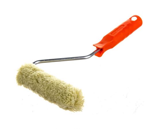 Валик DECOR Бравый прораб d 15 мм, ручка стандарт mini 100 мм ручка 100 мм удлин. стандарт mini 6 роликов 555-7110 – изображение 5