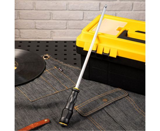 Ударная крестовая отвертка DELI dl627012 со сквозным хвостовиком, PH4x300 мм 104554 – изображение 5