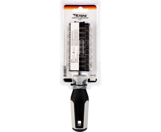 Отвертка с набором бит и головок KRANZ 31 предмет KR-12-4791 – изображение 7