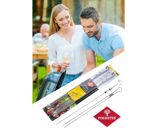 Набор шампуров Forester Супер-СЕТ, для крупных кусков, 4 шампура ""слона"" + 2 двойных RZ-600WUB – изображение 9