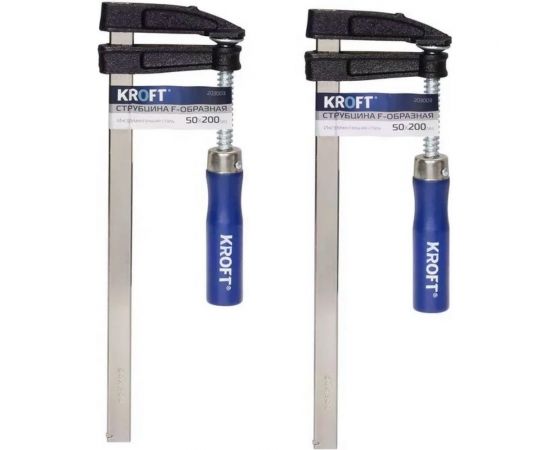 Набор струбцин VIRA F-образные, 50x200 мм, 2 шт kroft 203103 