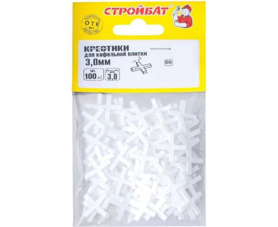 Крестик для кафельной плитки (100 шт; 3 мм) Стройбат 1479 
