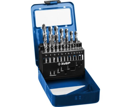 Набор сверл по металлу ЗУБР Проф-А 19 шт, 1-10 мм, сталь Р6М5 29625-H19 