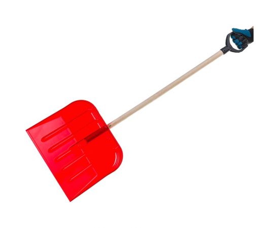 Лопата из поликарбоната с деревянным черенком Gigant температура работы до -60 C, оранжевая, 450х390 мм GDEV-11 