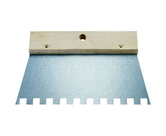 Шпатель Kapriol зубчатый для клея 20 см с деревянной ручкой, зуб 10x10 23187 