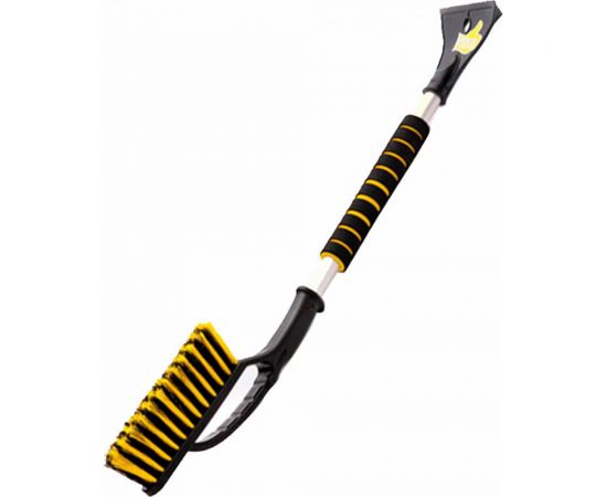 Щетка для снега со скребком ГЛАВДОР GL-604, 75 см, поролоновая ручка, желтая 53329 