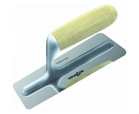 Венецианская кельма Управдом 240х100 мм, из нержав. стали, ручка из древесины 4100003307 
