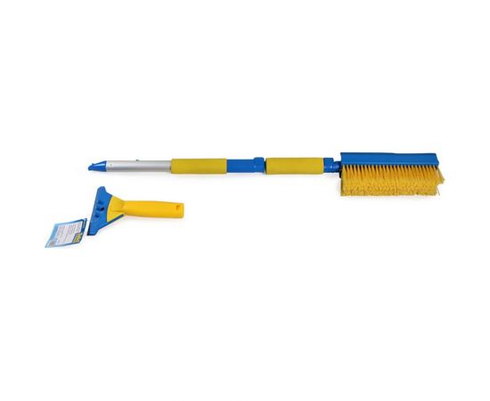 Щетка-сметка DolleX со скребком, водосгоном, раскладная, телескопическая 92-112 см, SNW-2242 – изображение 2
