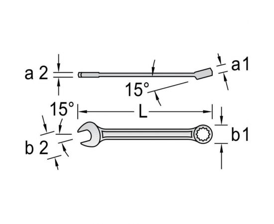 Комбинированный удлиненный ключ NORGAU 50 мм 060227050 – изображение 2