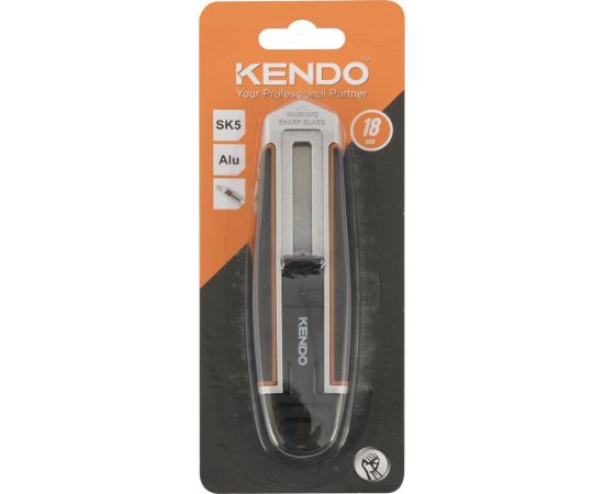 Строительный нож KENDO с предохранителем 18 мм 30923 – изображение 2