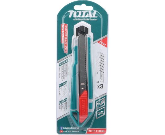 Нож TOTAL 18 мм THT511836 – изображение 2