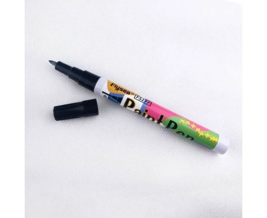 Маркер-краска Flysea по металлу с тонким наконечником Paint Marker FS-177, 0.7 мм, черный FS-177-black – изображение 2