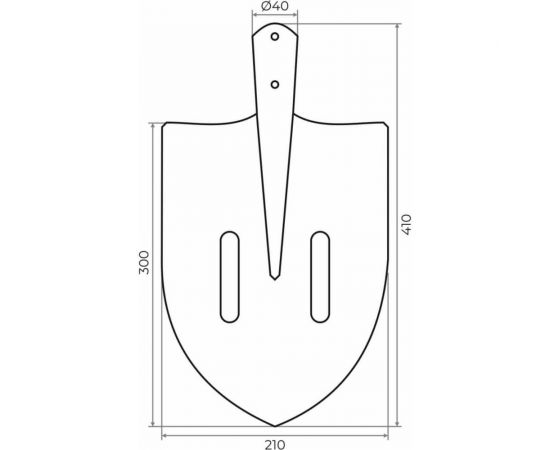 Штыковая лопата из рельсовой стали WillTech ЛКО S506-1 011049 – изображение 2
