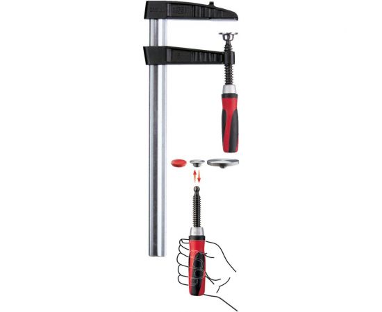 Струбцина BESSEY чугунная 1500/120, 7 кН, 2К ручка BE-TGK150-2K – изображение 2