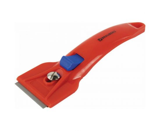 Скребок BRAUBERG BASE для любых поверхностей (стеклокерамика, стекло, плитка) фиксатор 607458 – изображение 2