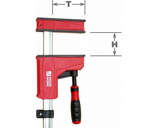 Параллельная струбцина WOODWORK 600x95 мм, усилие прижима 600 кг PCH-6095 – изображение 3