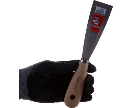 Шпатель Kapriol гибкий 40 мм, закаленный, хромированный с деревянной ручкой 23141 – изображение 3