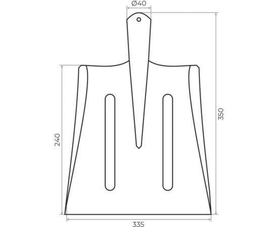 Совковая лопата из рельсовой стали WillTech ЛСС S506-9 019070 – изображение 3