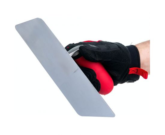 Венецианская кельма STMDECOR прорезиненная ручка, края сточены, трапеция, 240*100*0,6мм D2410BS – изображение 3