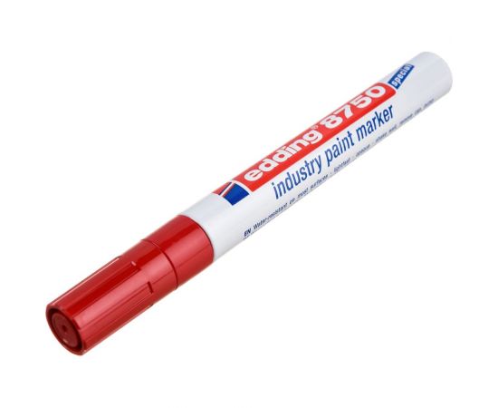 Промышленный лаковый маркер EDDING для жирной и пыльной поверхности, 2-4 мм Красный, E-8750#2 – изображение 3