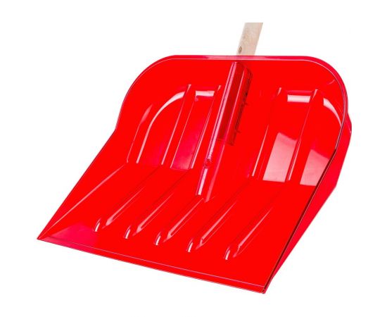 Лопата из поликарбоната с деревянным черенком Gigant температура работы до -60 C, оранжевая, 450х390 мм GDEV-11 – изображение 4