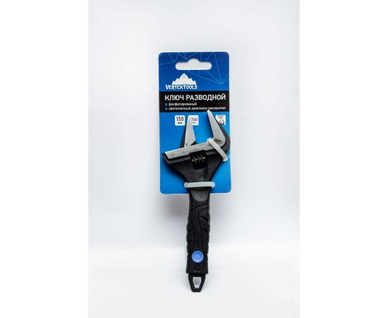 Разводной ключ vertextools 150 мм, увеличенный диапазон раскрытия 2110-150-150 – изображение 5
