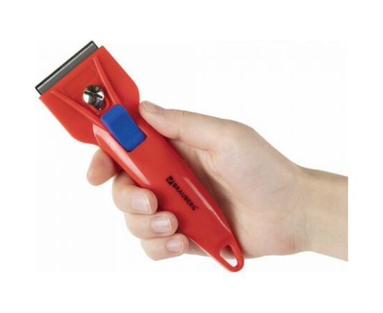 Скребок BRAUBERG BASE для любых поверхностей (стеклокерамика, стекло, плитка) фиксатор 607458 – изображение 6