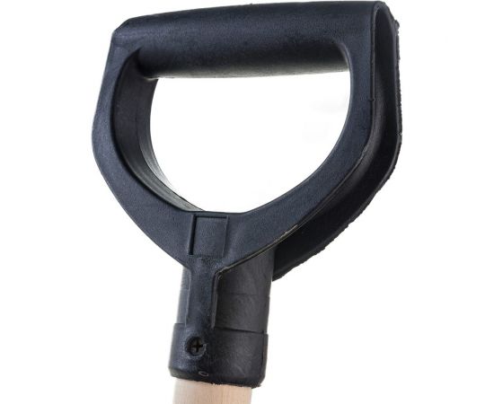 Лопата из поликарбоната с деревянным черенком Gigant температура работы до -60 C, оранжевая, 450х390 мм GDEV-11 – изображение 6