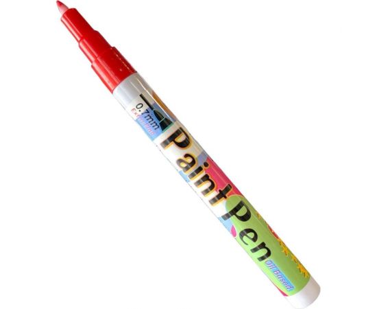 Маркер-краска Flysea по металлу с тонким наконечником Paint Marker FS-177, 0.7 мм, красный FS-177-red 