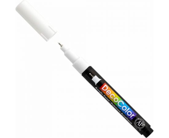 Акриловый маркер MARVY UCHIDA Acrylic Paint, ультратонкий наконечник 0,75 мм, перманертный, для люб. поверхностей, White MAR115/0 