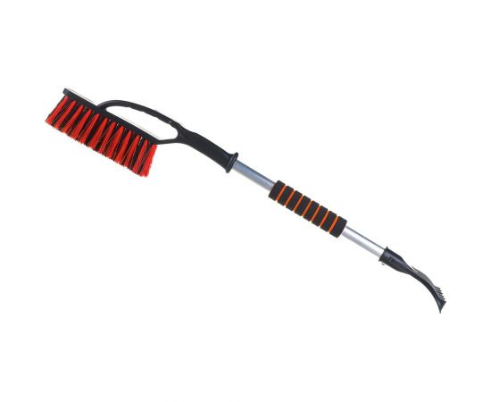 Щетка для снега со скребком ГЛАВДОР GL-889, 75 см, поролоновая ручка, оранжевая 57290 