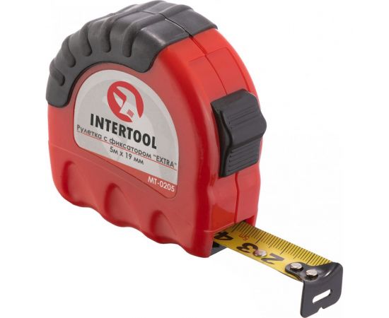 Рулетка с фиксатором INTERTOOL EXTRA 5 м х 19 мм MT-0205 