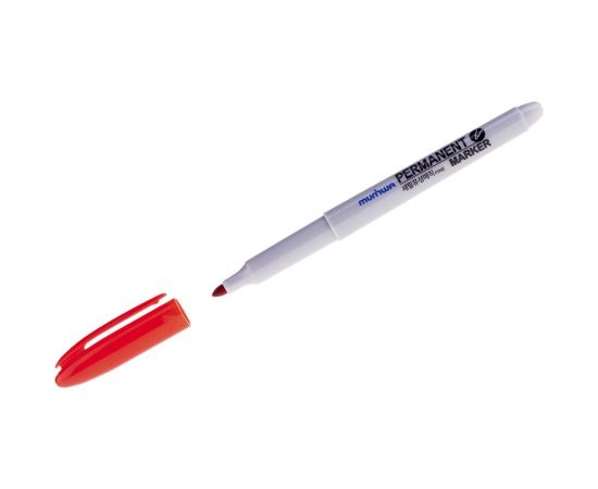 Маркер MunHwa перманентный 235084, красный, пулевидный, 1,5 мм, Б0050525 